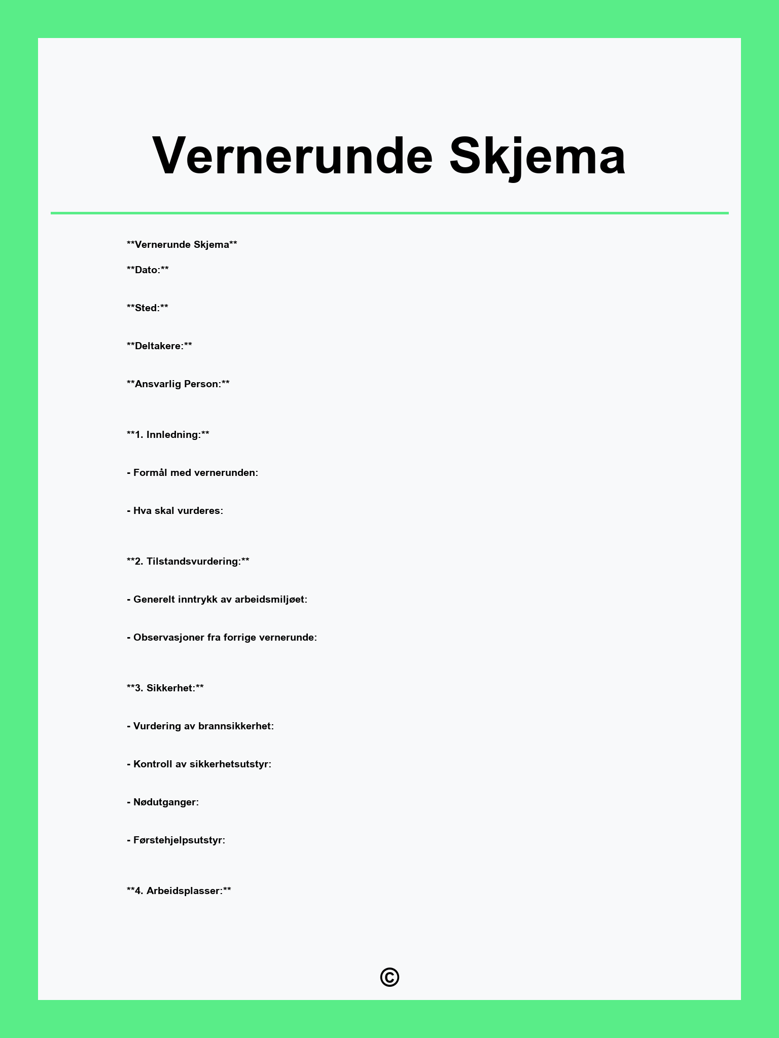 Vernerunde Skjema